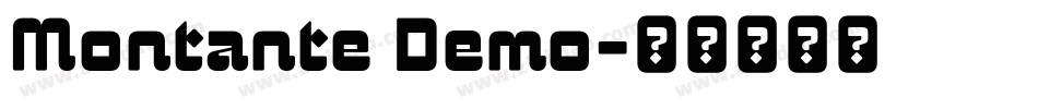 Montante Demo字体转换
